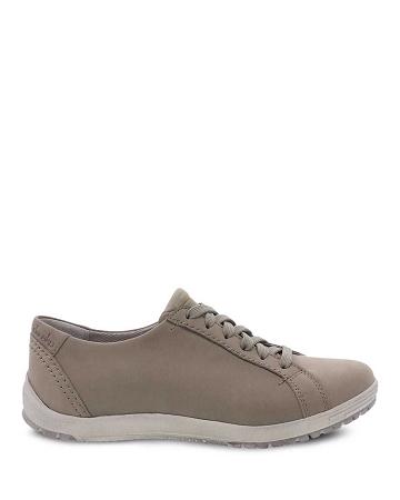 Baskets Dansko Leela Imperméables Nubuck Femme Grise Marron | FR 578DFM
